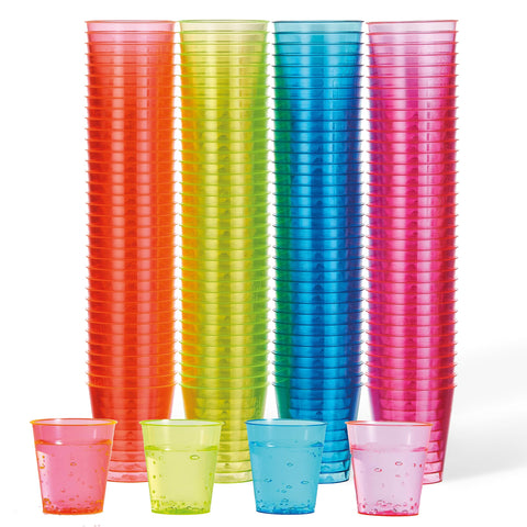 MATANA neon 1oz shot glasses displayed for stylish tastings and parties