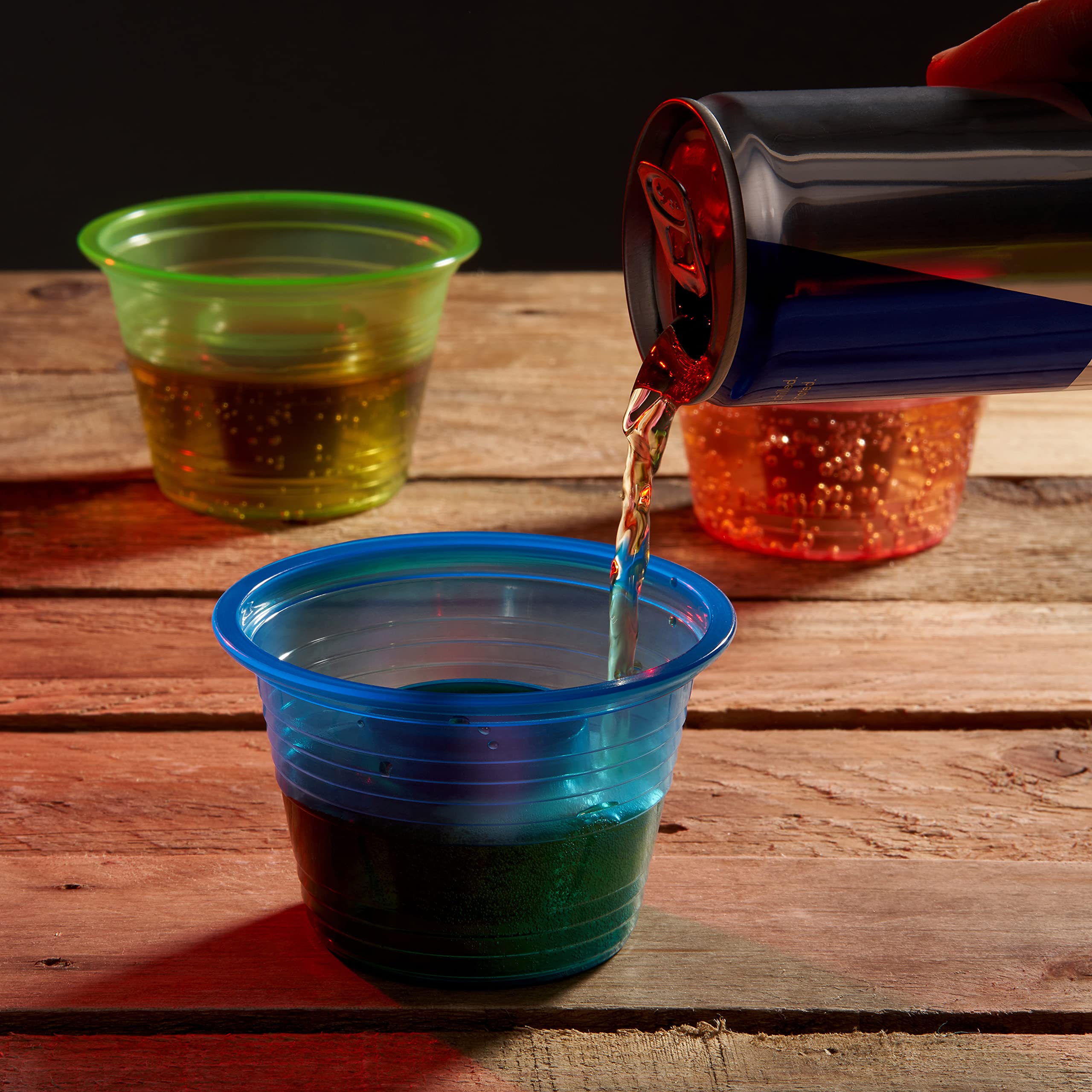 MATANA neon shot cups color trio brighten parties and festive vibes.
