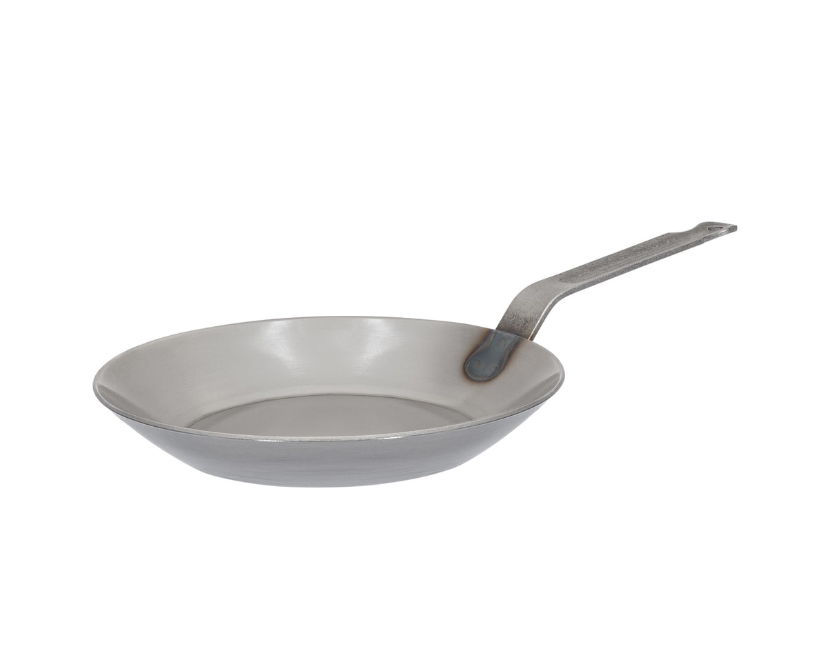 Matfer Bourgeat black carbon steel pan 10 inch overview highlighting even heat distribution
