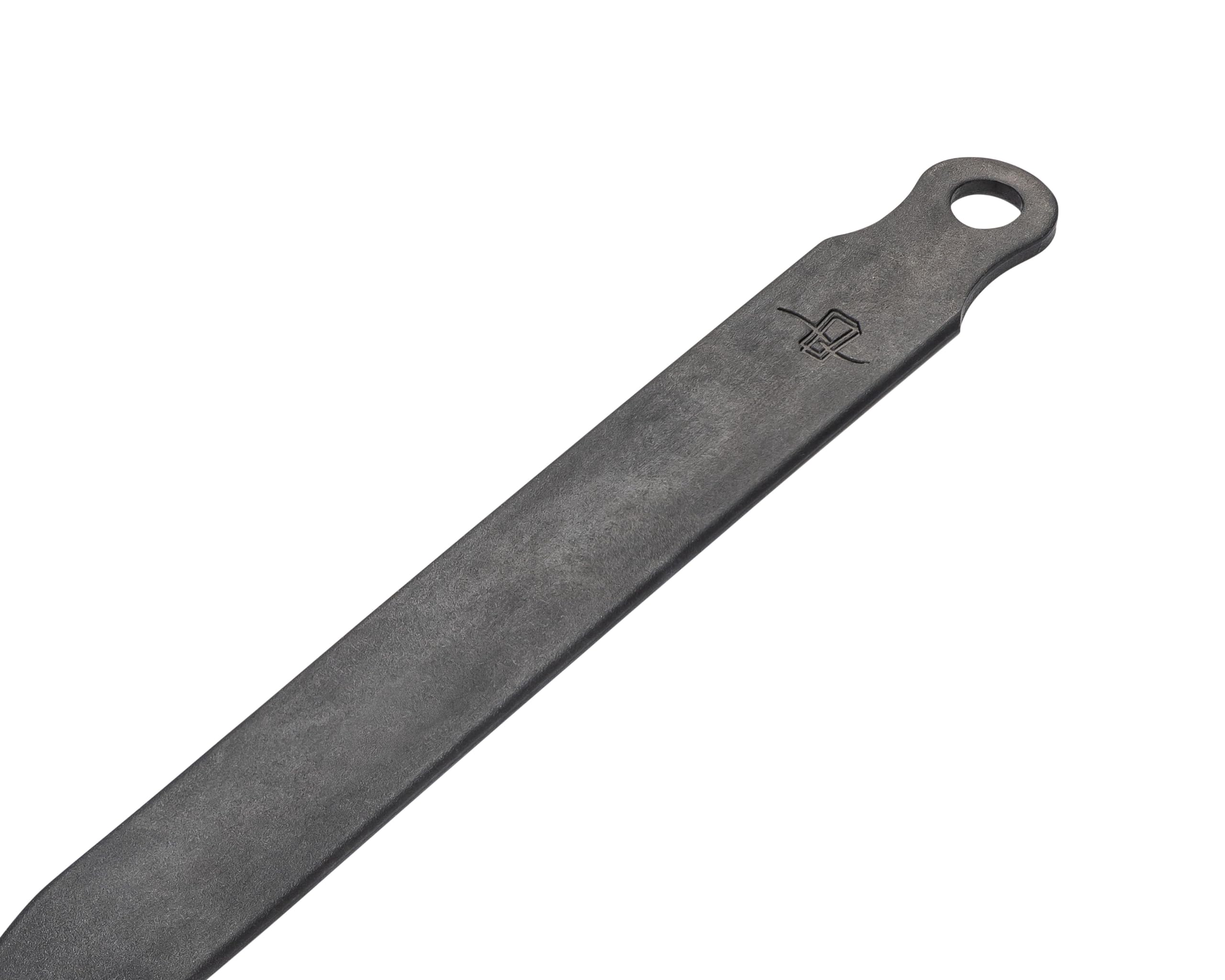 Close-up of the iron surface with developing patina from seasoning.