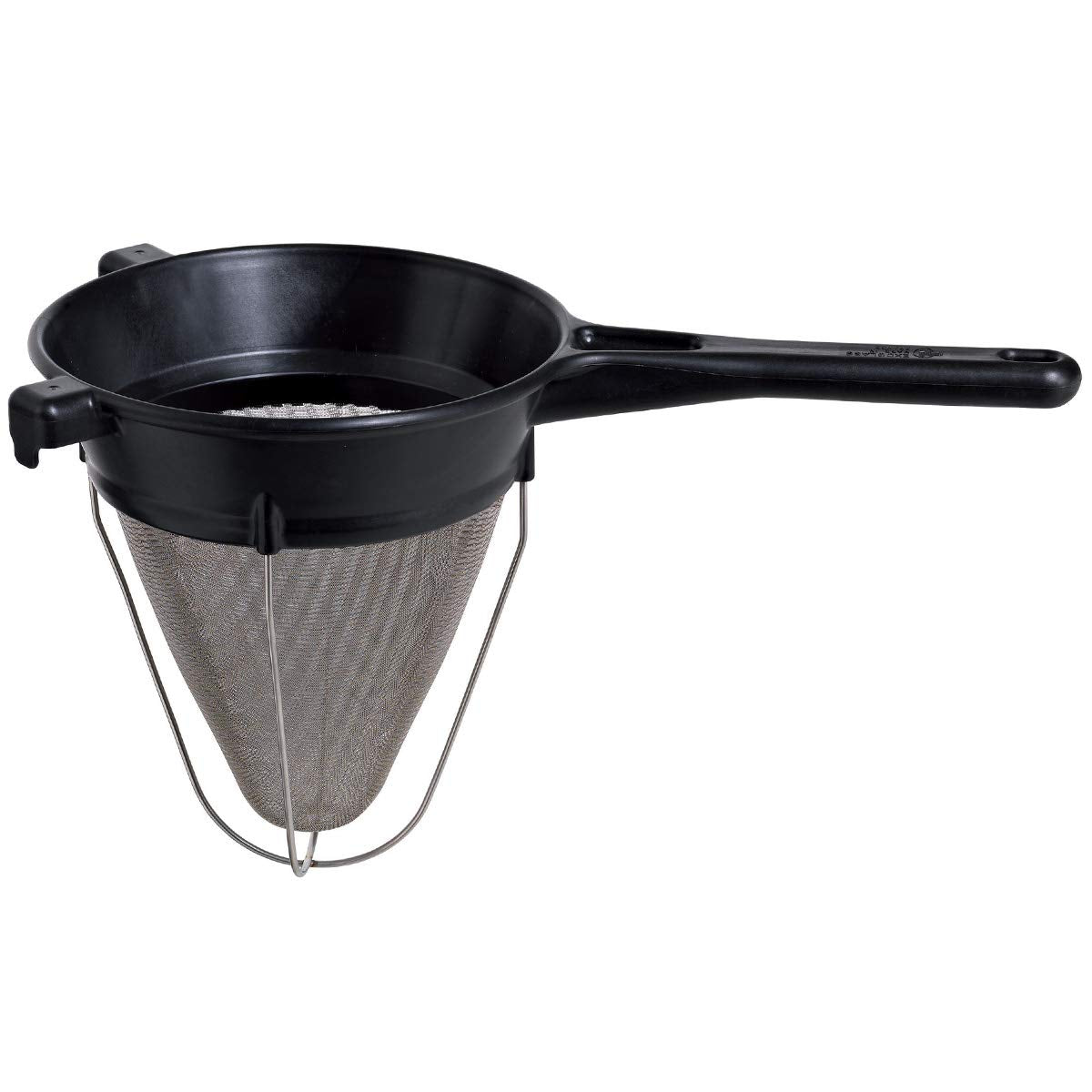 Matfer Bourgeat bouillon strainer with Exoglass handle for easy, non-stick straining of sauces