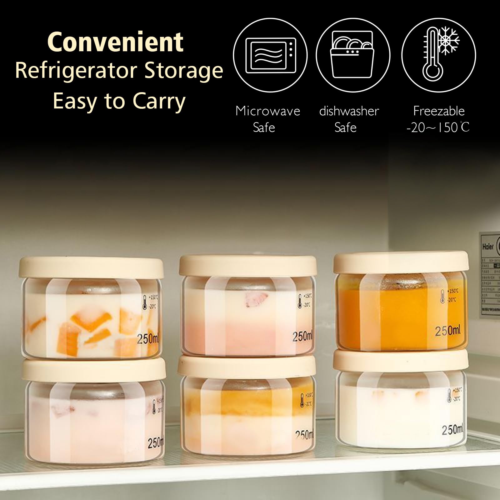 Matifaner stackable glass cups save kitchen space.
