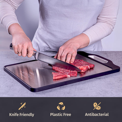 Matiks cutting board is dishwasher safe and durable.