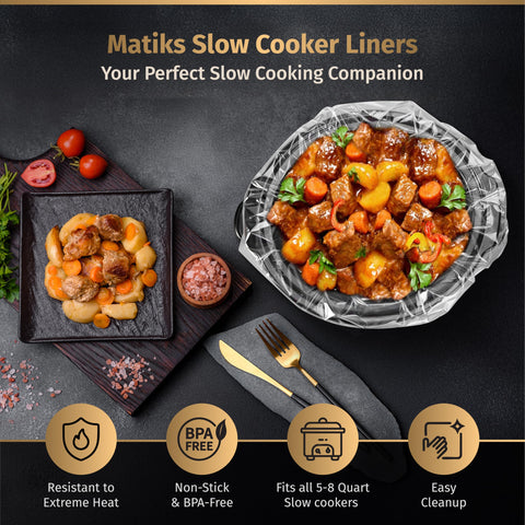 Matiks liner with leakproof design protects cookware and keeps pans clean.