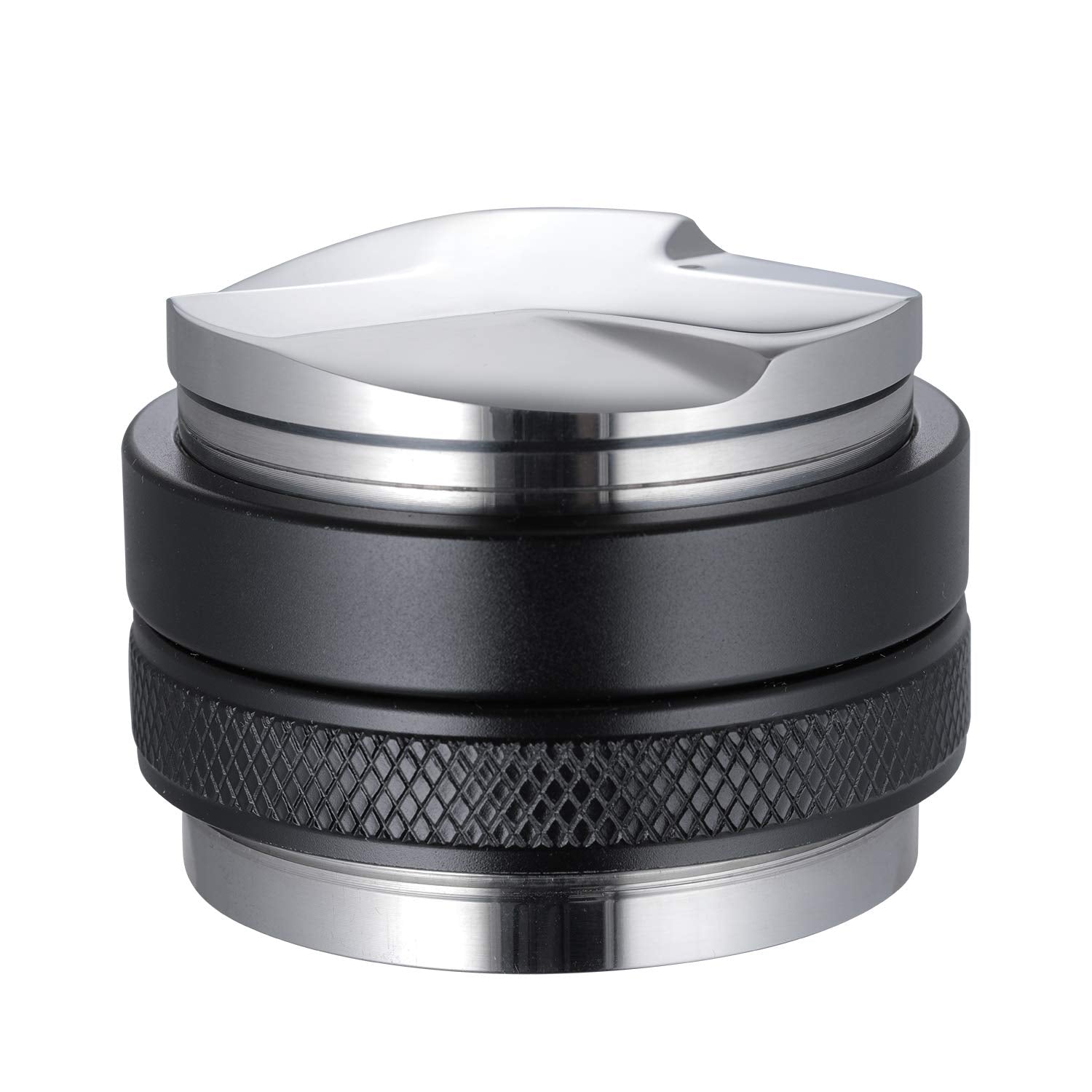 MATOW 51mm dual-head tamper in front view ensuring even puck surface.
