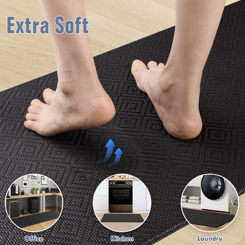 Mattitude mat with anti-slip backing stays in place on tiles, wood, and more