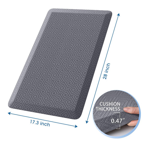 Mattitude kitchen mat non-slip bottom keeps the mat in place.