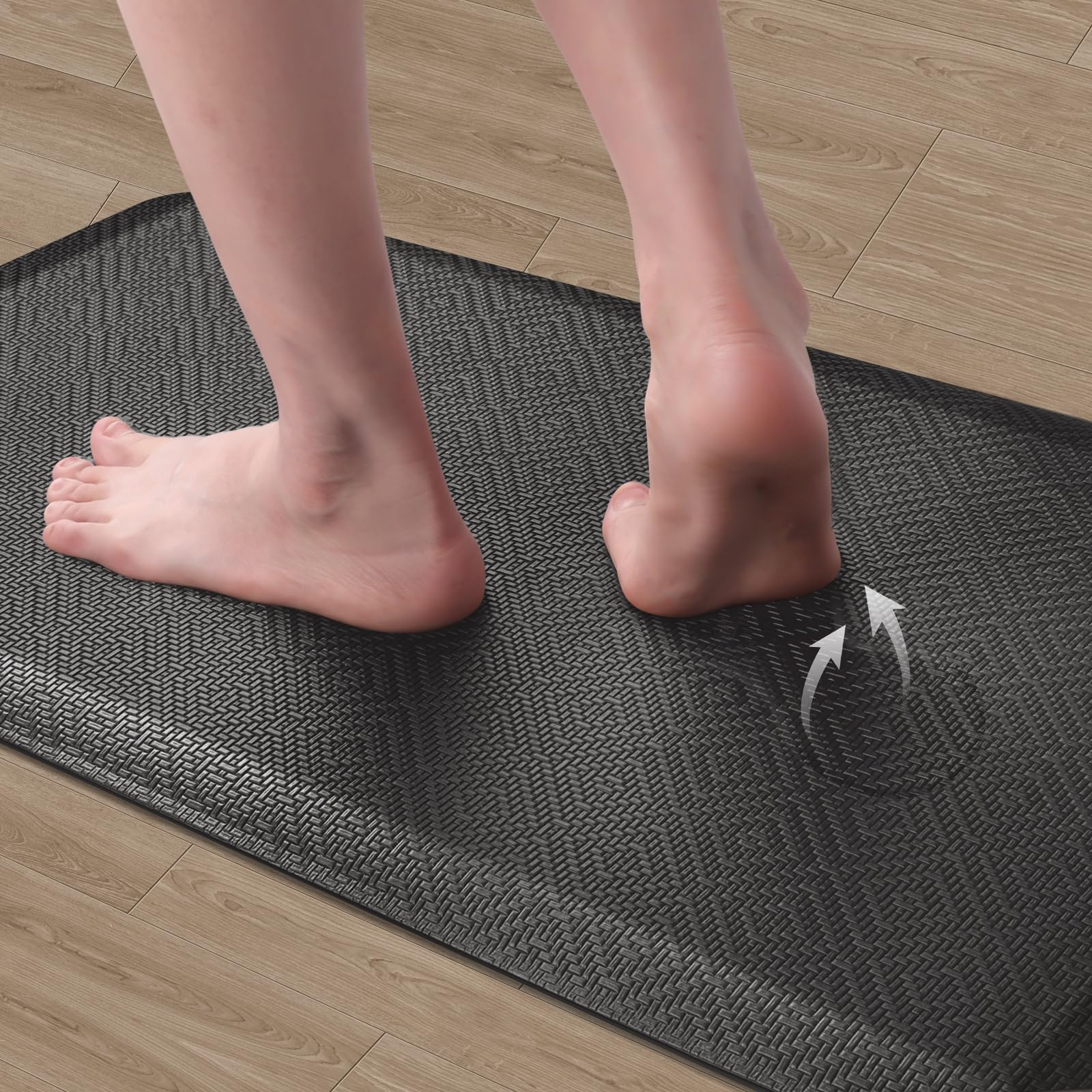 Mattitude kitchen mat with non-slip bottom keeps kitchen safe