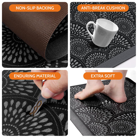 Mattitude waterproof material protects floors and resists spills.