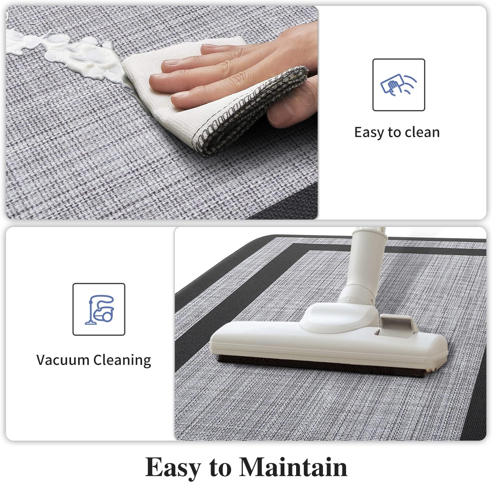 Mattitude kitchen mats set of 2 small size placement by the sink for convenience.