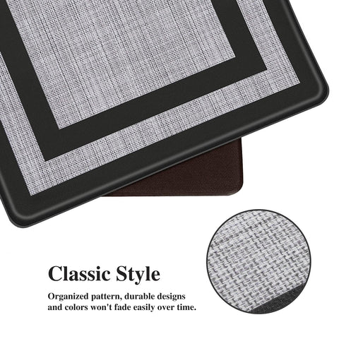 Mattitude kitchen mats set of 2 showing ergonomic foam feel for comfortable standing.