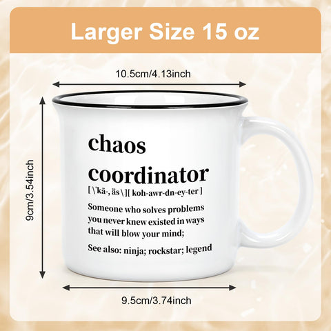 Maustic Chaos Coordinator Mug close-up shows dot texture.