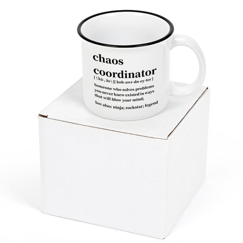 Maustic Chaos Coordinator Mug in morning light, inviting sip.