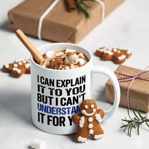 Maustic engineer mug double-sided text is visible from any seating position.