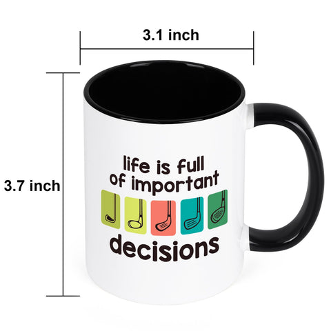 Maustic golf mug that is dishwasher-safe for easy cleaning