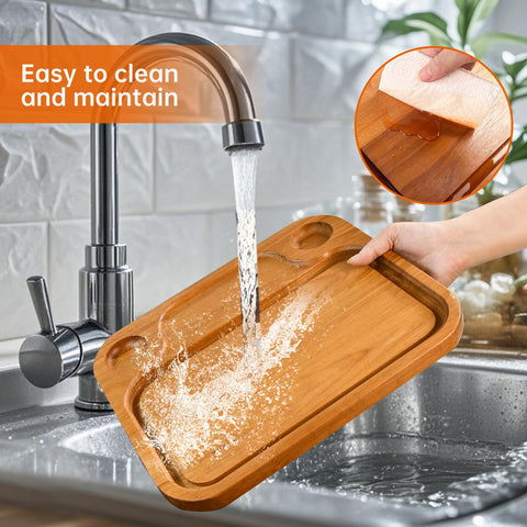 MAVOTER wooden serving board suited for meat cutting and serving