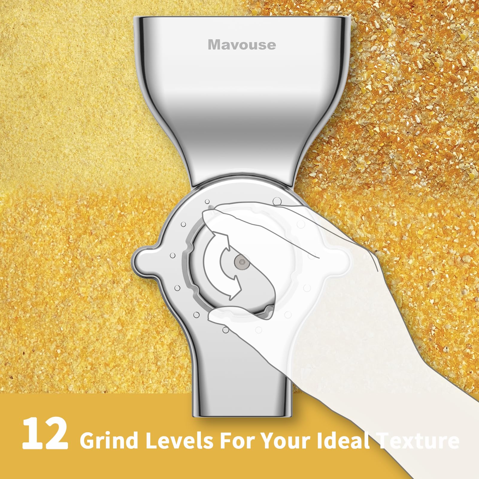 Mavouse cleaning brush included for quick maintenance after grinding