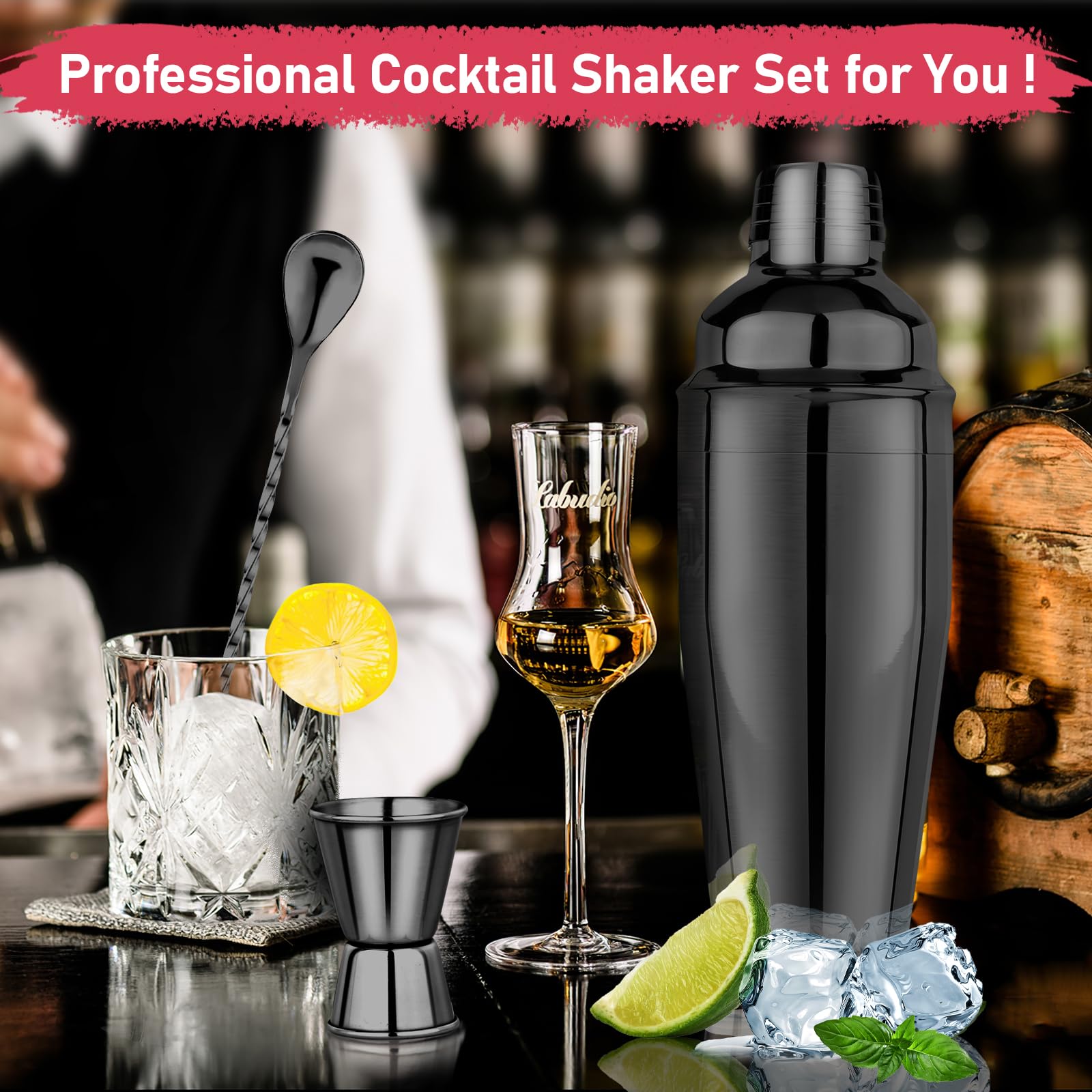 Mawisek jiggers 1oz and 1/2oz enable precise measurements for balanced drinks.