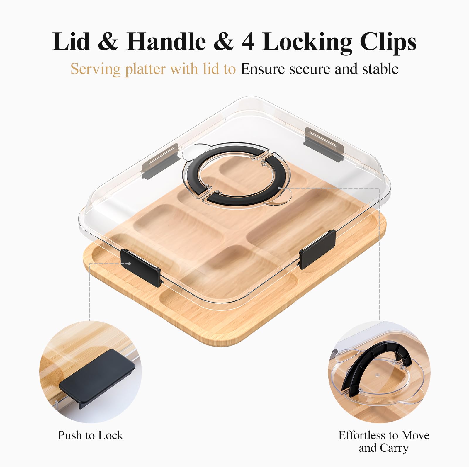 Maxboro bamboo cheese board cutting surface doubles as a prep station.
