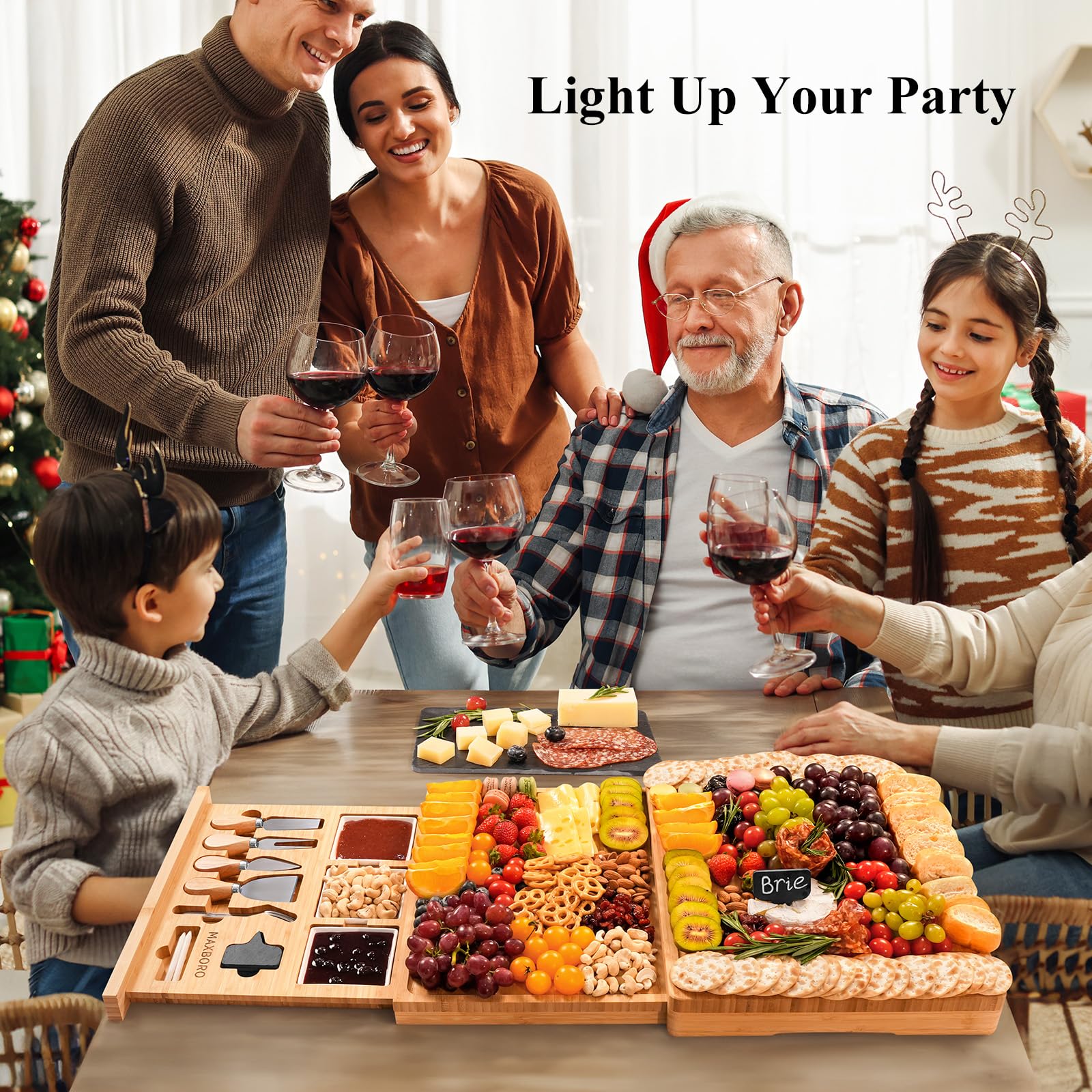 Maxboro charcuterie board slate labels help label foods during gatherings