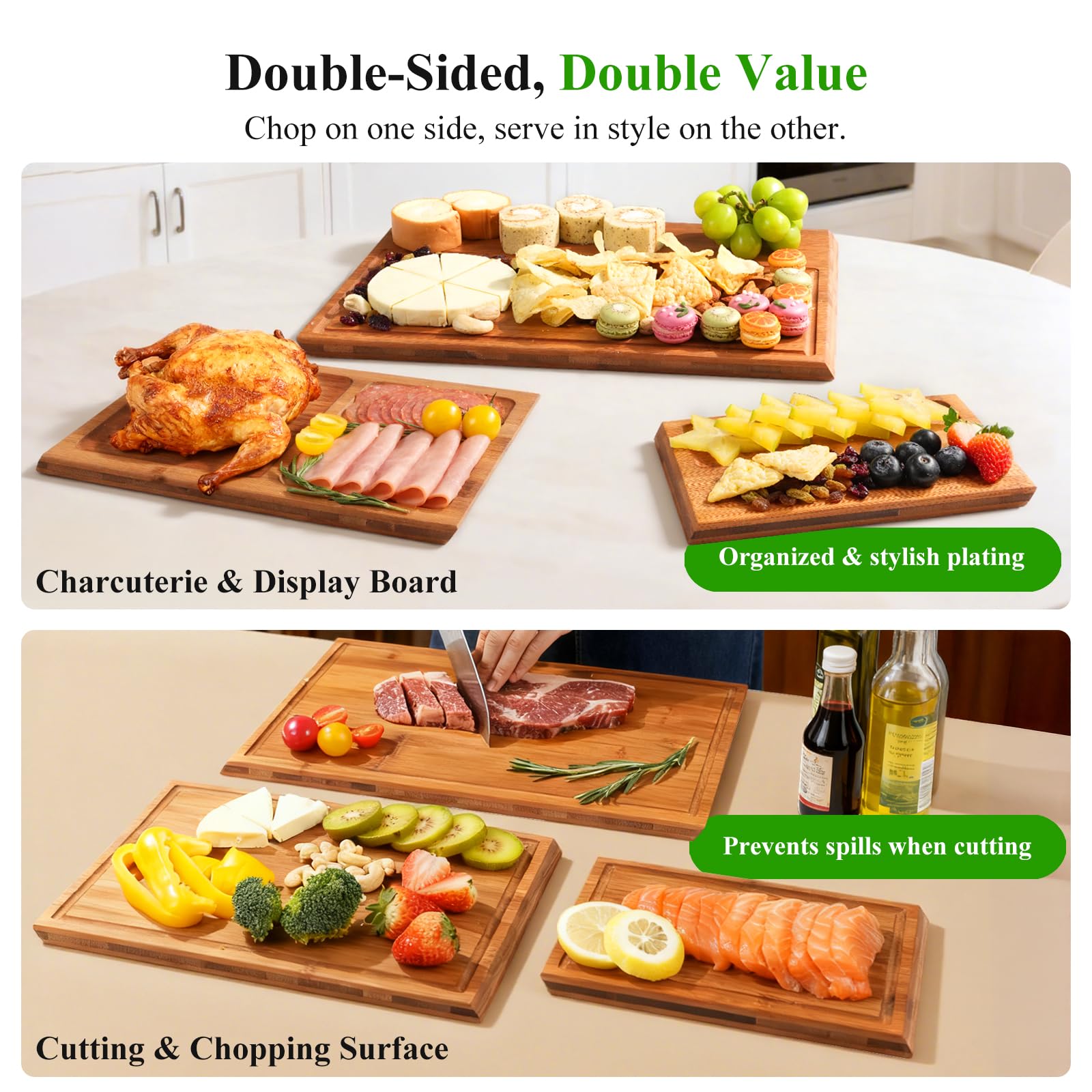 Maxboro medium cutting board ideal for prep and presentation.