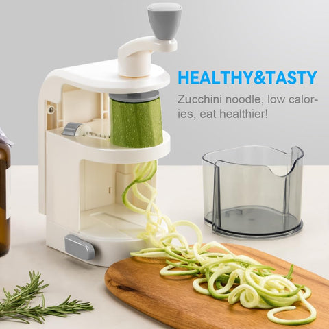 Maxceysen spiralizer compact design saves counter space during prep
