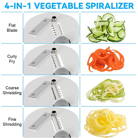 Maxceysen spiralizer with strong suction base stays stable while slicing