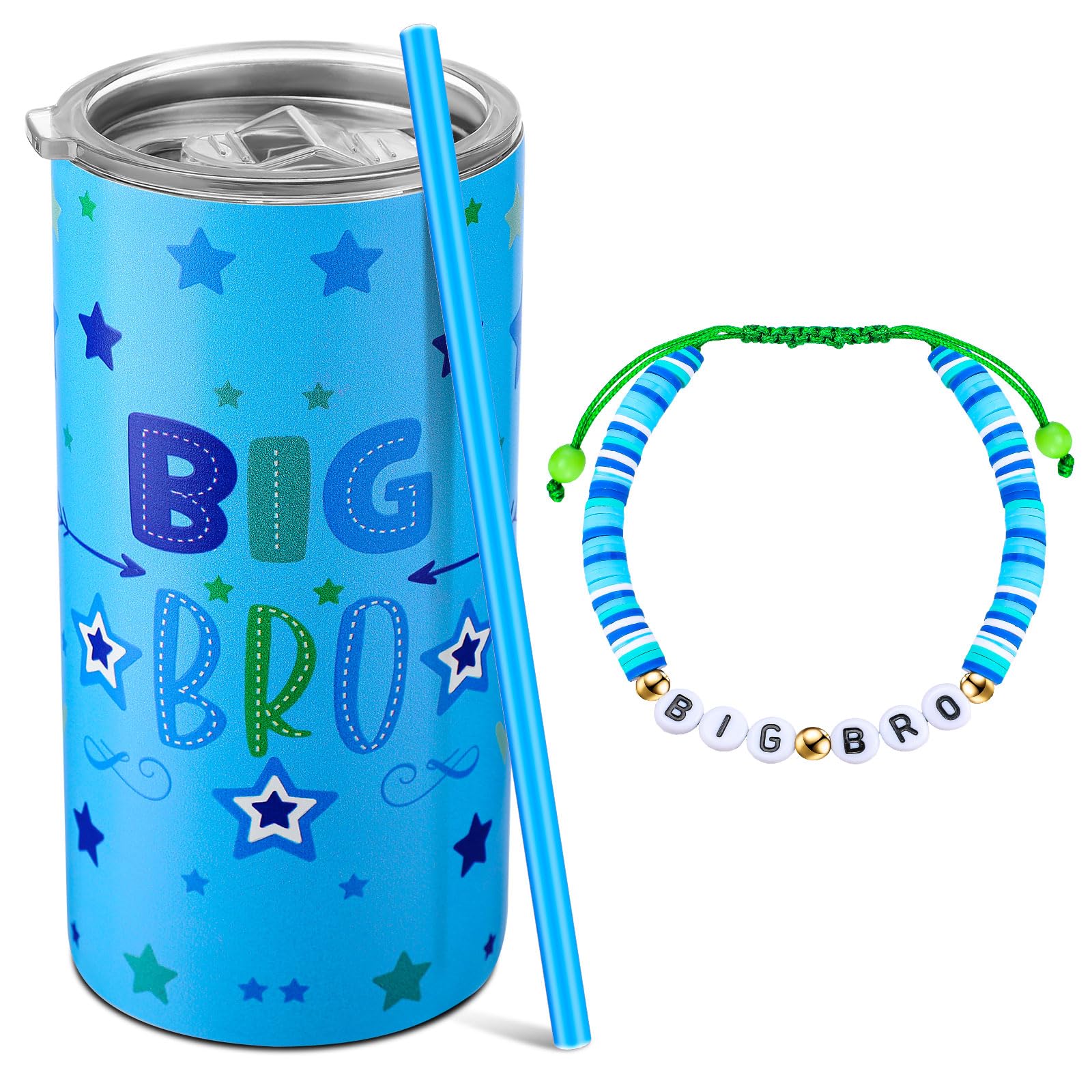Maxcheck big brother tumbler with blue lid and straw for easy daily hydration