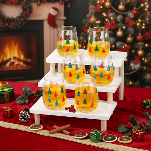 Maxcheck Christmas wine glasses are hand wash preferred to protect patterns