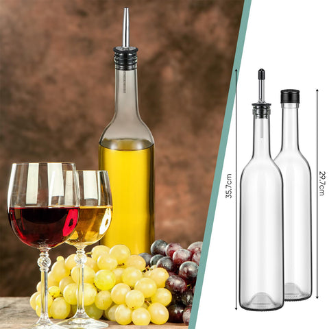 Maxdot Bordeaux-style clear bottle showcases homemade wines beautifully