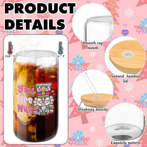 Maxdot pink Christmas tree design cup with lid and straw for celebrations