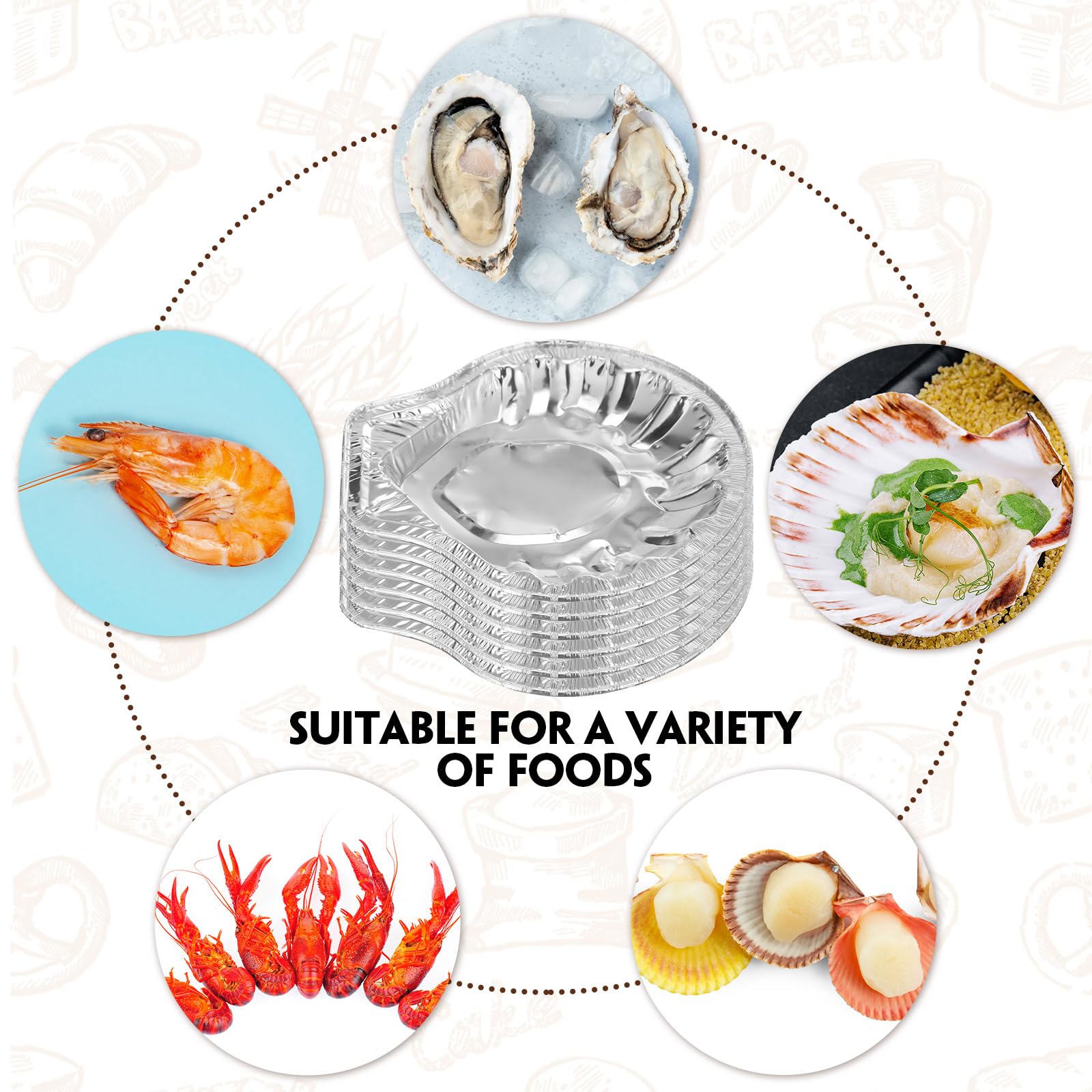 Maxdot disposable foil shells for quick cleanup and tidy presentation.
