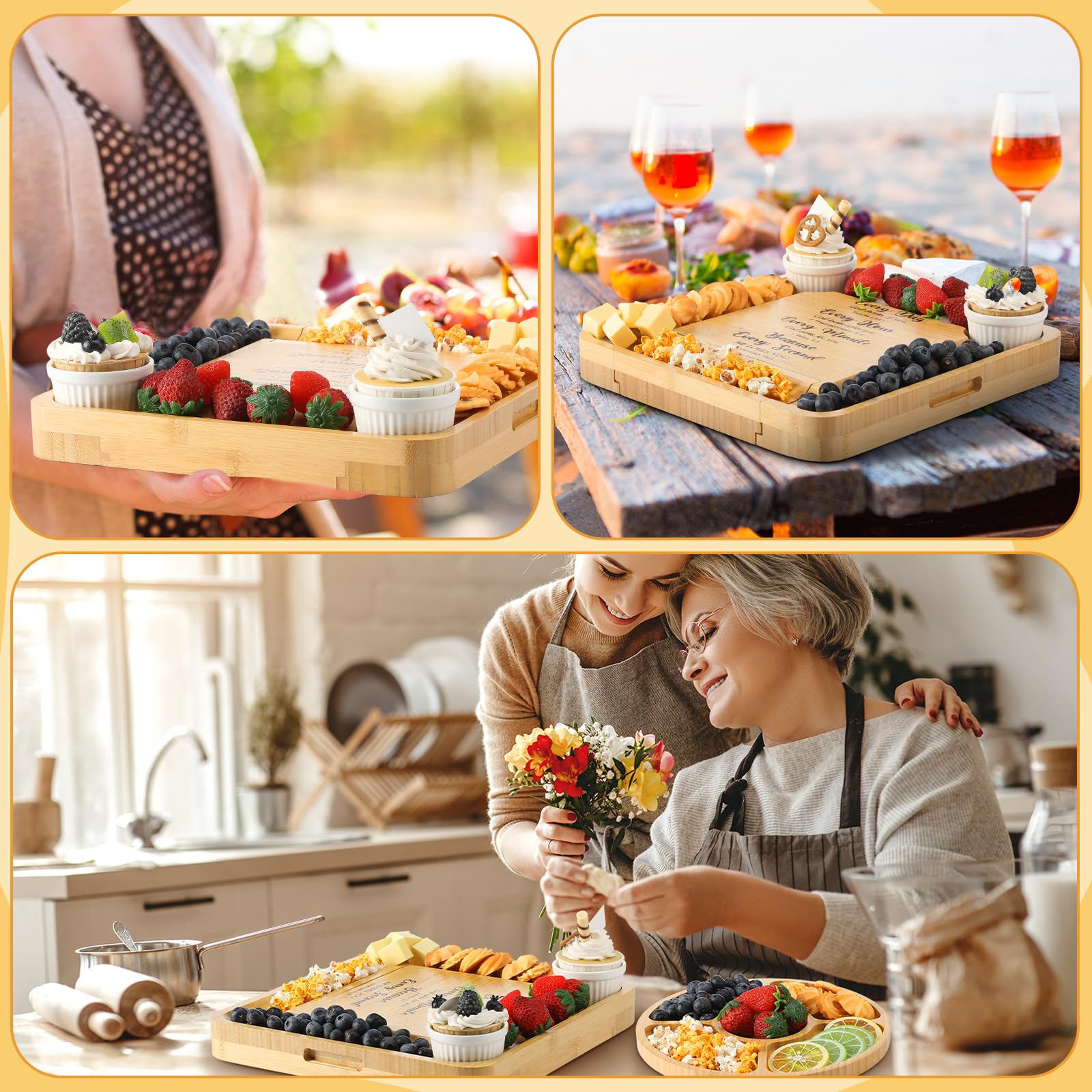 Maxdot charcuterie-board gift packaging-ready, ideal for meaningful Christian occasions.