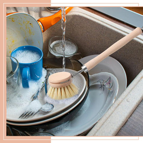 Maxdot kitchen scrub brush suitable for dishes, pots, pans and utensils.
