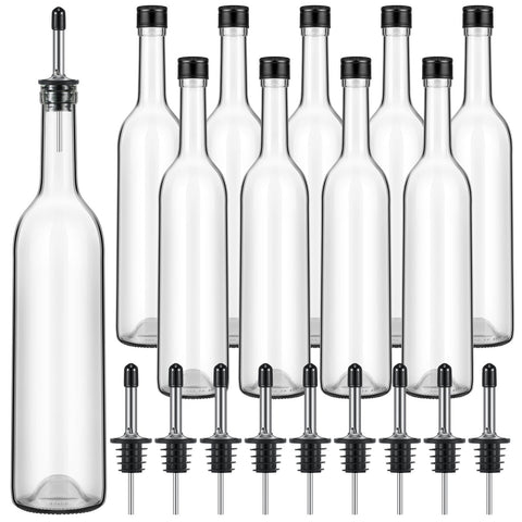 Maxdot long neck glass bottle with pourer for precise home bar pours