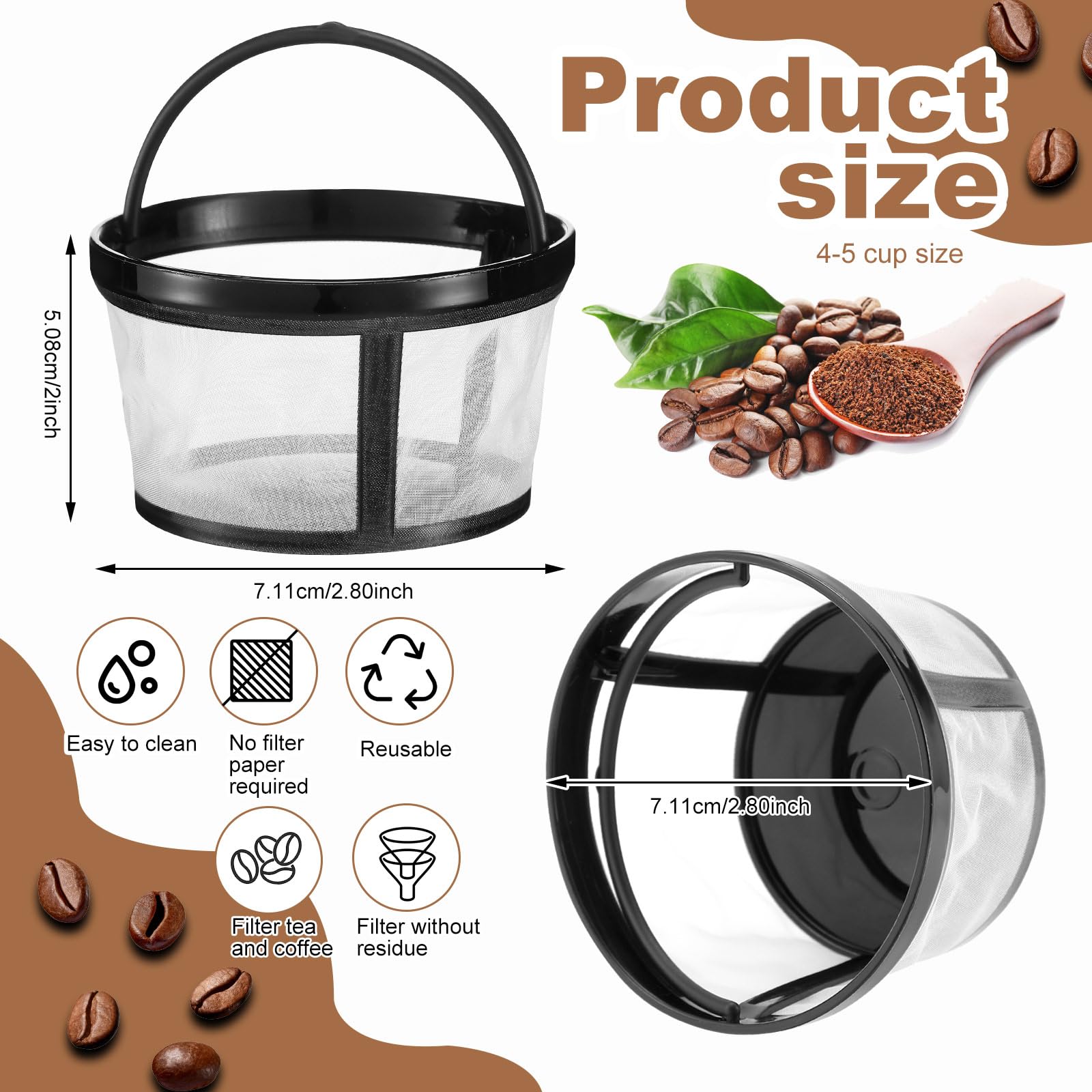 Maxdot nylon mesh filter highlights richer oils for bolder coffee.