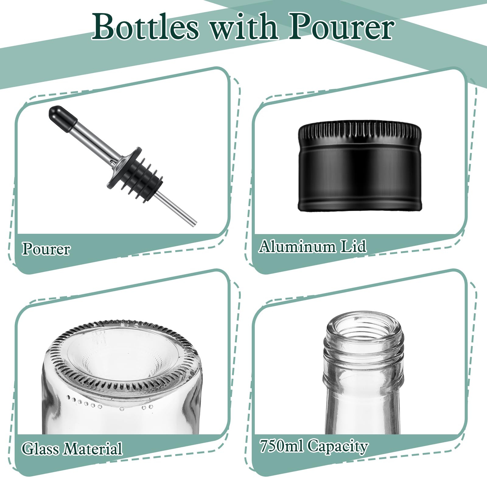 Maxdot stainless steel pourer with silicone stopper for leak-free sealing