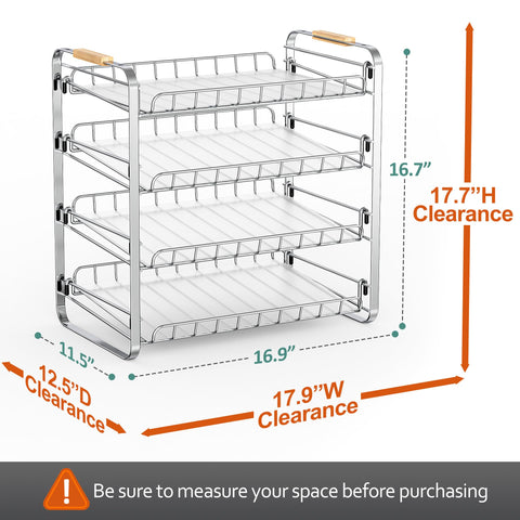 MAXIFFE can organizer with tilting shelves for smooth, FIFO-style can retrieval.