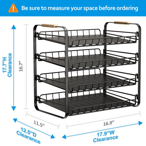 MAXIFFE tilting shelves highlight first-in, first-out use for fresher cans