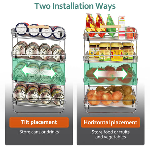 MAXIFFE pantry organizer used in a compact kitchen or RV to save space.