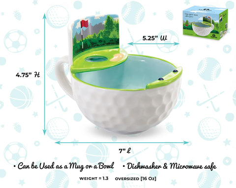 MAX'IS Creations golf mug green accent brings vibrant color to your desk break