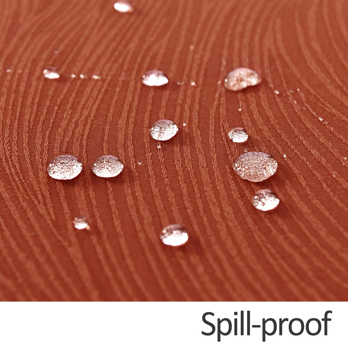 Maxmill Jacquard Swirl Rust tablecloth set for fine dining and gatherings