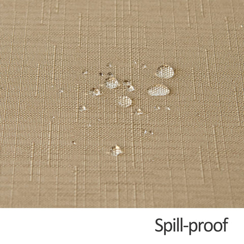 Maxmill tablecloth is machine washable for easy care after meals.