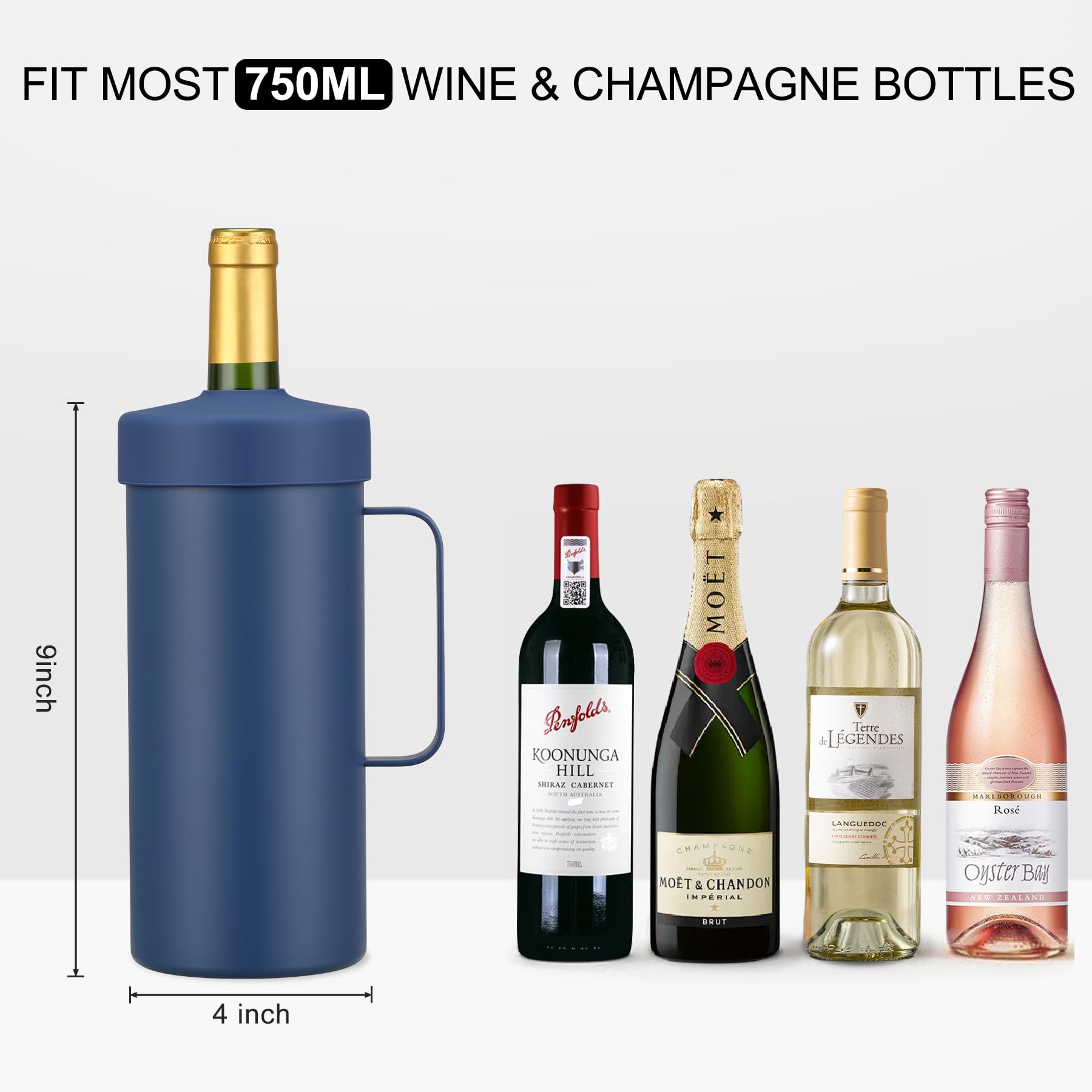 MAXSO 750ml bottle compatibility fits most wine and champagne bottles.
