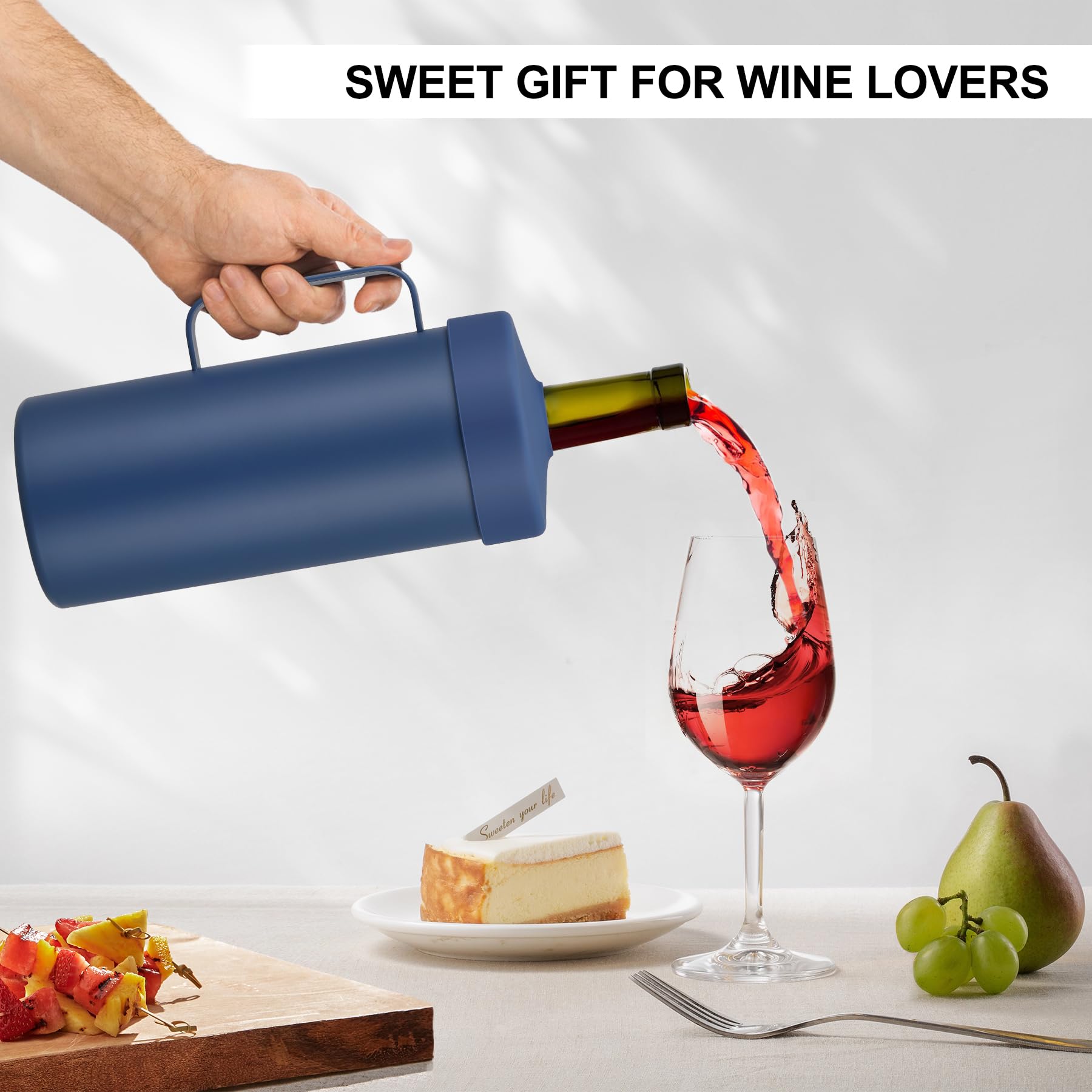 MAXSO elegant blue gift box showcases a premium wine lover gift.