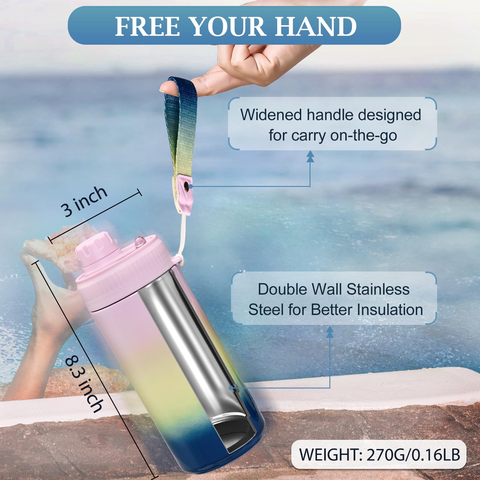 MAXSO fits 12oz cans and bottles for versatile indoor and outdoor use