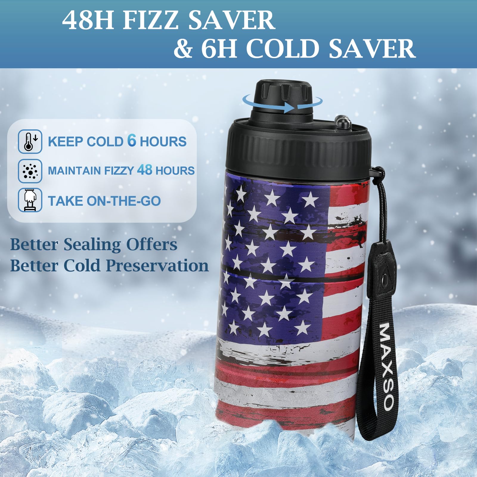 MAXSO party-ready can cooler ideal for beach, camping, BBQs, and gifts.