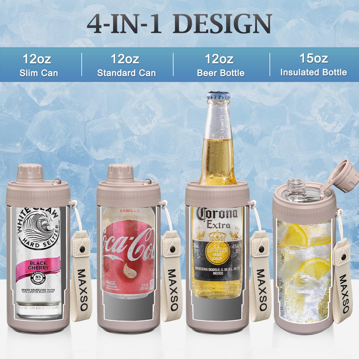 MAXSO condensation-free design provides a comfortable grip