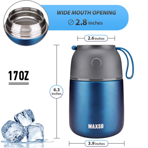 MAXSO double-wall insulation preserves hot or cold meals.