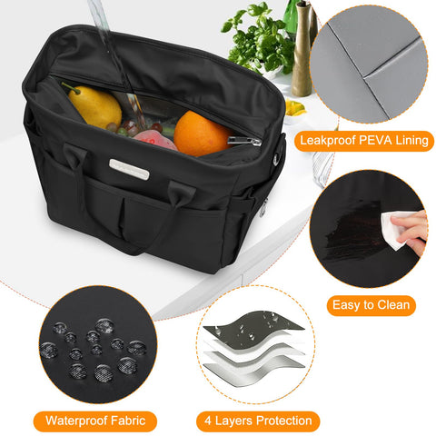 MAXTOP lunch bag with removable shoulder strap for flexible, hands-free carrying.
